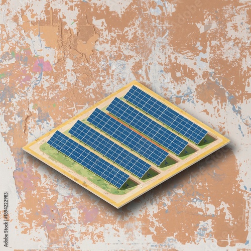Solar Panels Placed on a Rectangular Area During Daylight in a Rural Setting ...