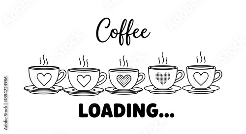 Coffee loading with heart designs