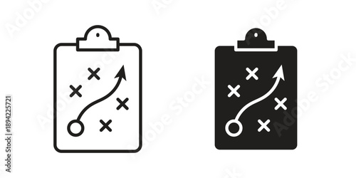 Planning icon in a simple line art style. EPS10