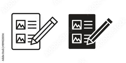 Storyboard icon in a simple line art style. EPS10