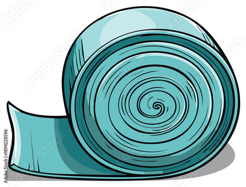 Blue Elastic Bandage Roll for First Aid Injury and Trauma Assistance