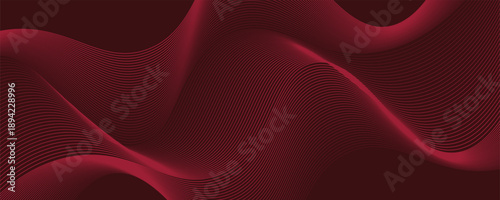 Contemporary technology cover design set. Luxury background with red line pattern (guilloche curves). Premium vector tech backdrop for business layout, digital certificate, formal brochure template