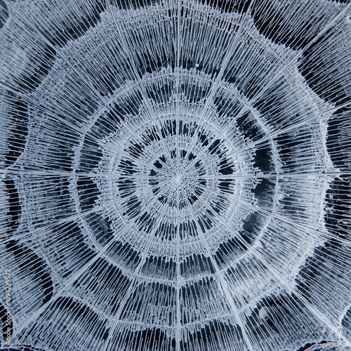 Web Structure Shows Intricate Pattern in Natural Design During Early Morning ...