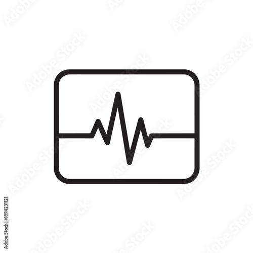 Heartbeat Icon – ECG Monitor, Health Care and Medical Pulse Symbol