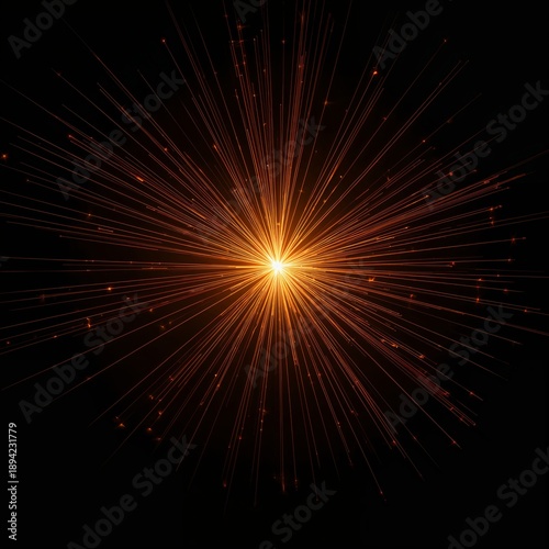 Light Trails Create a Vibrant Pattern in Dark Space During a Creative Art Dis...