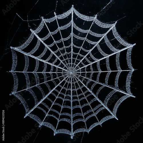 Web Structure Shows Intricate Pattern in Natural Design During Early Morning ...