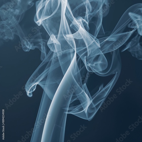 Swirling Smoke Creates Abstract Shapes on a Dark Background in a Quiet Space
