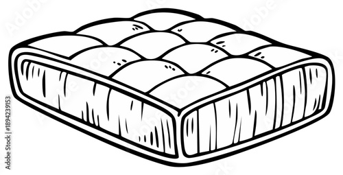 Illustrated image of a puffy mattress for comfort and sleep