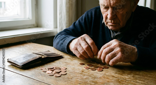 Counting coins during retirement hardship at home