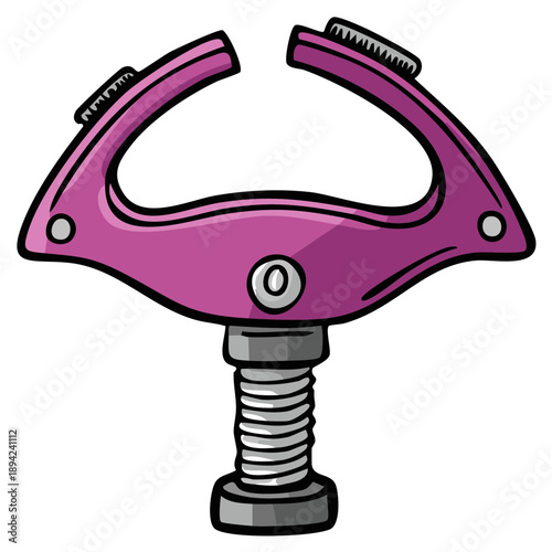 Pink Facial Hair Threading Beauty Device for Hair Removal Beauty Product Illustration