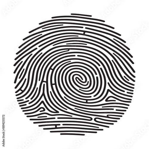 Black Fingerprint Swirl Pattern thumbprint identity