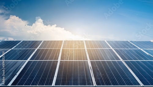 banner close up solar panel copy space for text isolated with white highlights