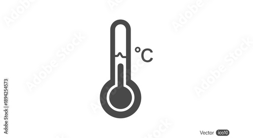 Thermometer icon showing temperature measurement in Celsius 1.