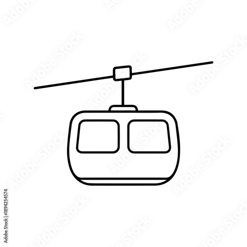 funicular line icon vector on a white background
Vector line icon