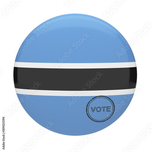 Free Download Botswana flag badge with vote stamp for parliamentary and local government elections - GFXLoad