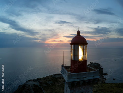 Wallpaper Mural Lumière du phare du cap Béar sur la cote vermeille en Méditerranée Torontodigital.ca