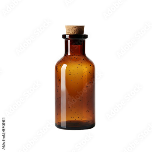 Wallpaper Mural Brown Apothecary Glass Bottle with Cork Lid On Isolated Transparent Background Torontodigital.ca