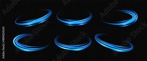 Portal circle with blue light effect and speed. Wave circular ellipse with ai and portal. Circle blue red glowing shooting design flash round rotation png line neon swirl technology tech isolated 3d.