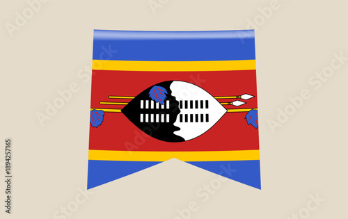 Free Download Eswatini National Flag Boldly Displayed as a Glossy Banner Illustrating African Patriotism and Official Country Identity - GFXLoad