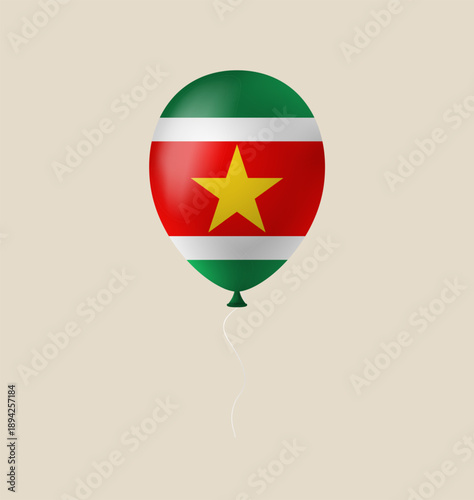 Vibrant Suriname Flag Balloon Floating Proudly, Representing National Identity and Celebration on a Simple Background. Free Download Vibrant Suriname Flag Balloon Floating Proudly, Representing National Identity and Celebration on a Simple Background. - GFXLoad