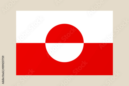 Free Download Official National Flag of Greenland Vector Artwork Displaying Its Unique Design and Patriotic Cultural Identity Symbolism Proudly. - GFXLoad