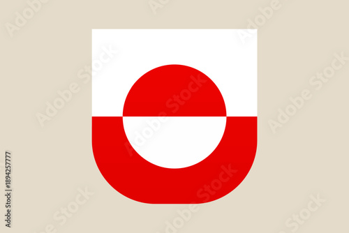 Modern Vector Graphic Depicting Greenland's National Flag, a Simple Red and White Arctic Identity Symbol Free Download Modern Vector Graphic Depicting Greenland's National Flag, a Simple Red and White Arctic Identity Symbol - GFXLoad