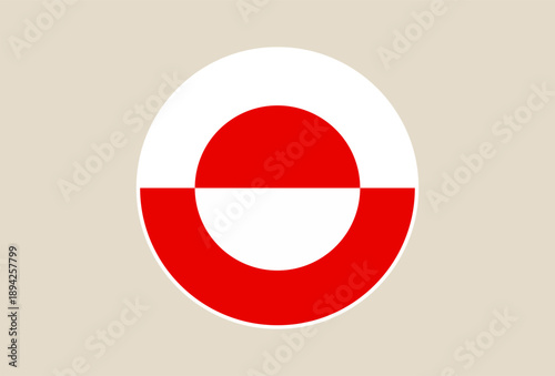 Official Greenland Flag vector illustration, showcasing the iconic red and white national symbol for travel and cultural designs. Free Download Official Greenland Flag vector illustration, showcasing the iconic red and white national symbol for travel and cultural designs. - GFXLoad