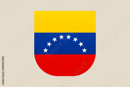Free Download Stylized Venezuela Flag Vector Icon within a Modern Shield Shape, Representing South American Country Patriotism and Identity. - GFXLoad