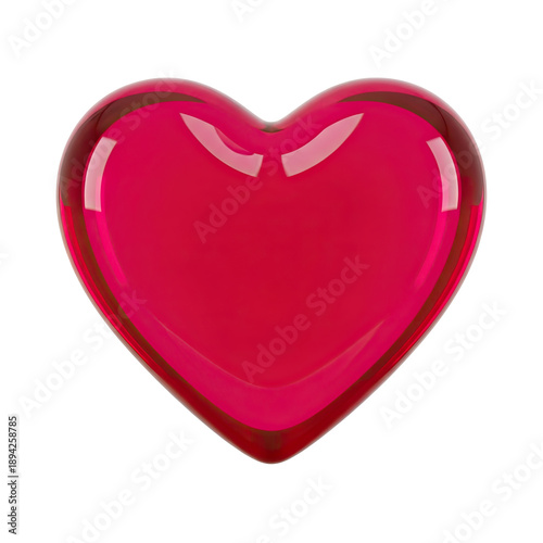 Wallpaper Mural Glossy Red Heart Icon Illustration Expressing Love Romance And Passion Concept Torontodigital.ca