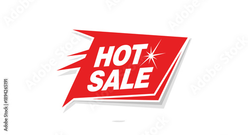 Hot Sale Red Burst Graphic Element.