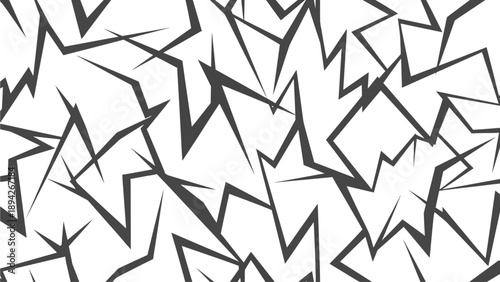 A chaotic collage of black stars on a clear surface viewed from directly above