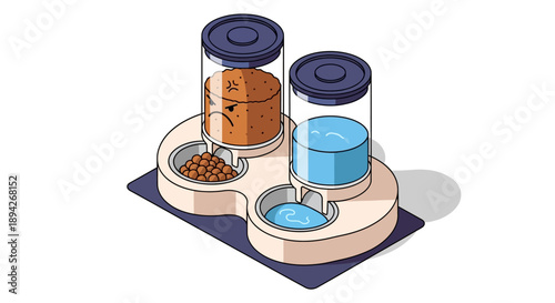 Assorted food items in containers on a rotating serving tray viewed from above