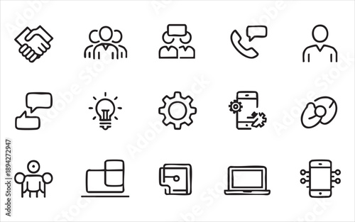 Team working toward shared icon