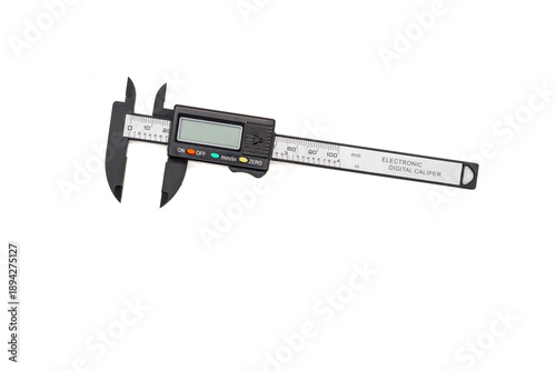 Photos Electronic digital caliper on white background