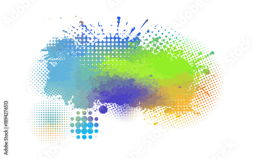 colored isolated blot on white background. Hand drawn. Not AI, vector illustration.