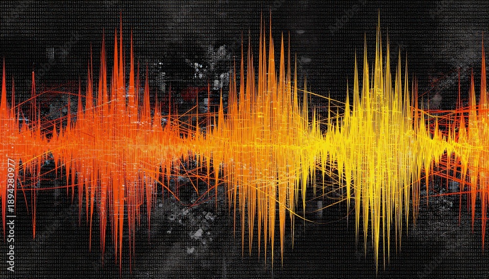 Obraz premium Colorful Digital Soundwave Visualization
