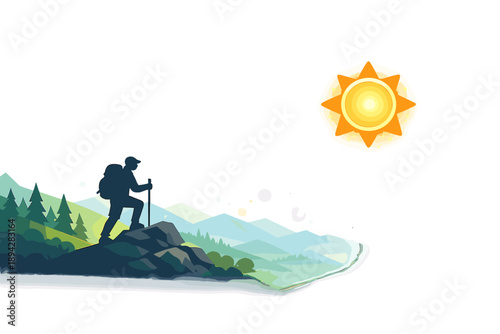 Adventure Trail Silhouette. Green smoothie bottle and fresh produce shapes arranged as a minimalist flatlay, subtle sparkle dust