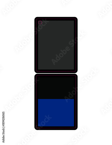 3 x 4.25 card template with die lines, round corners, and a punch hole