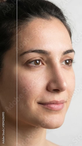 Before and After Comparison of Female Nose Appearance