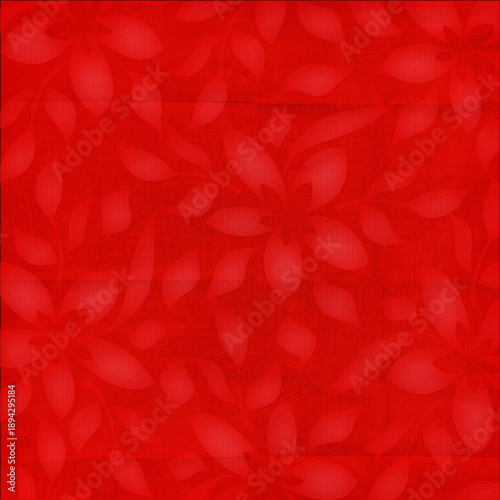 Deep red textured background with soft floral silhouettes. Elegant dramatic design ideal for luxury branding, wallpapers and festive designs.