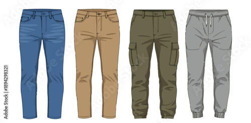 Men’s and Women’s Assorted Pants in Various Styles and Colors