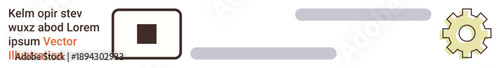 Workflow automation, system processes, digital transformation, business frameworks, UI design, problem-solving. Gear icon and interface design elements. Workflow automation and system processes