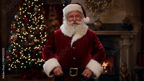 Wallpaper Mural Santa Claus in Cozy Christmas Home Interior Torontodigital.ca