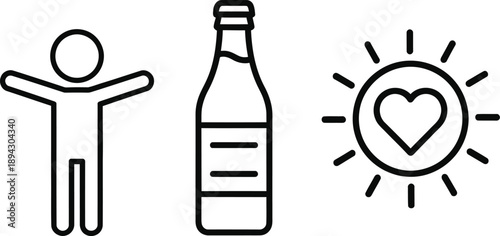 A person enjoying a bottle of water under a heartwarming sunny day