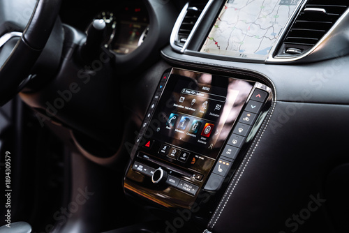 Car Infotainment Touchscreen with Navigation System