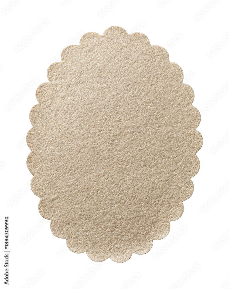 Naklejka premium PNG Scalloped beige paper texture