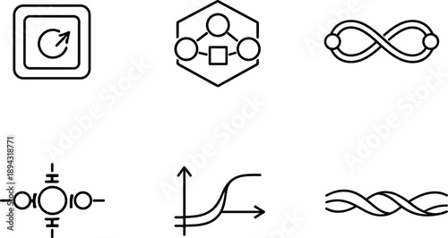 Line style icons of memory–processor interface synapses: storage-bit set, compute-slice node, interconnect gap
