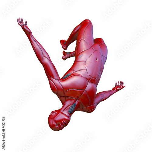 男性サイボーグ　3DCGレンダリング