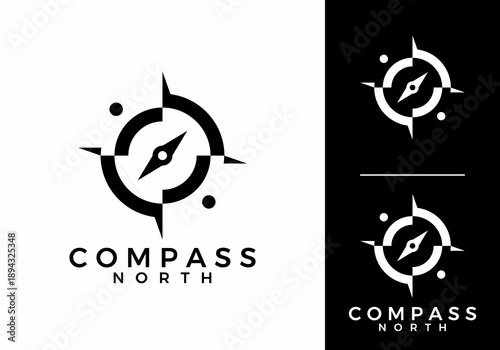 abstract compass logo design