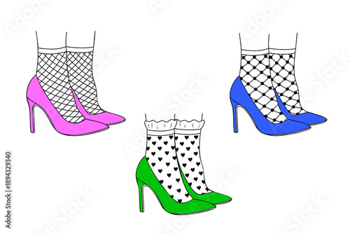 Bright Shoes Collection Paired with Retro Socks in Playful Fashion Style